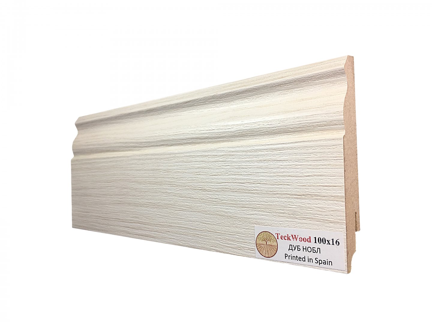 Плинтус ламинированный Teckwood "В цвет" фигурный 2150х100х16