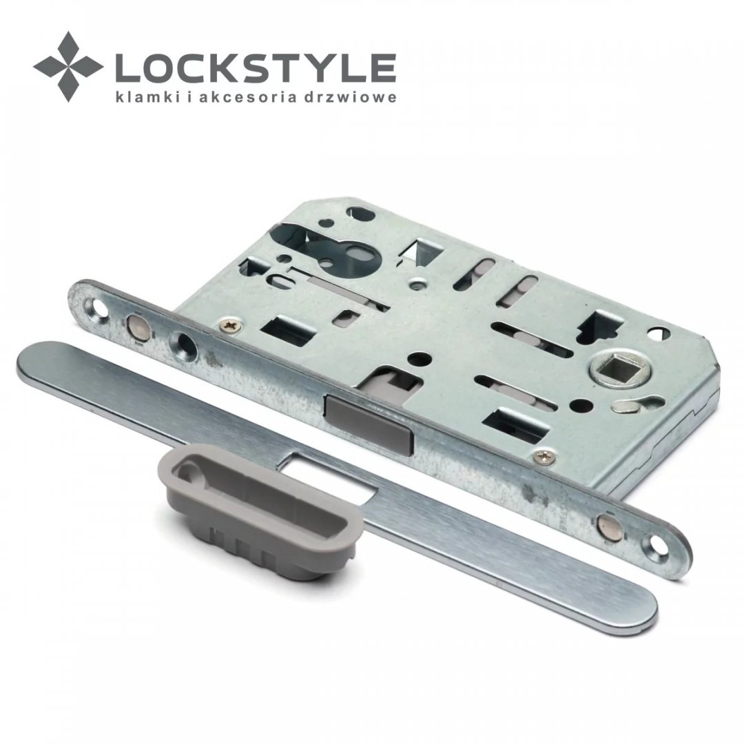 Замок под ключевой цилиндр с магнит-язычком LOCKSTYLE М412C с лицевой планкой (тип AGB) (с ответной