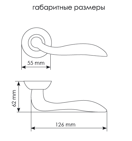 Ручка дверная Morelli MH-10 Trei на круглой розетке