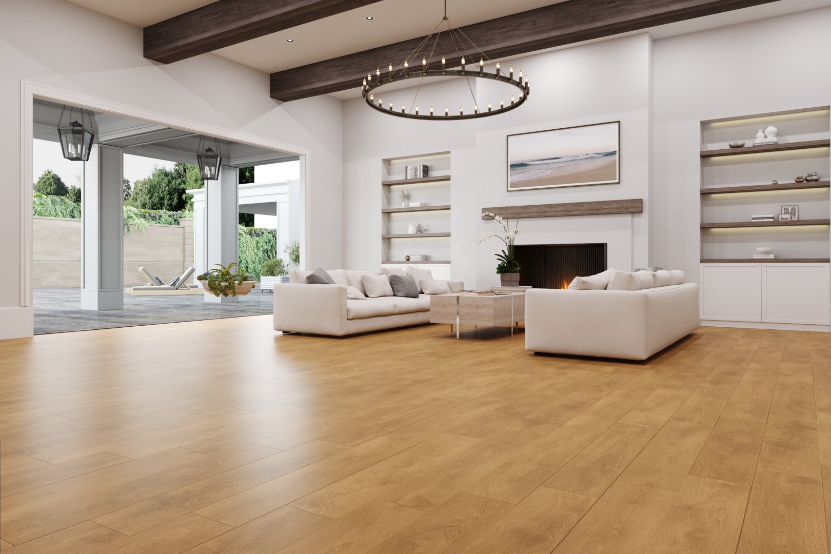 Ламинат SPC замковой CM Floor Орех Американский 04 ScandiWood 1220х180х5 (1,75м2), с подложкой, 4V ф