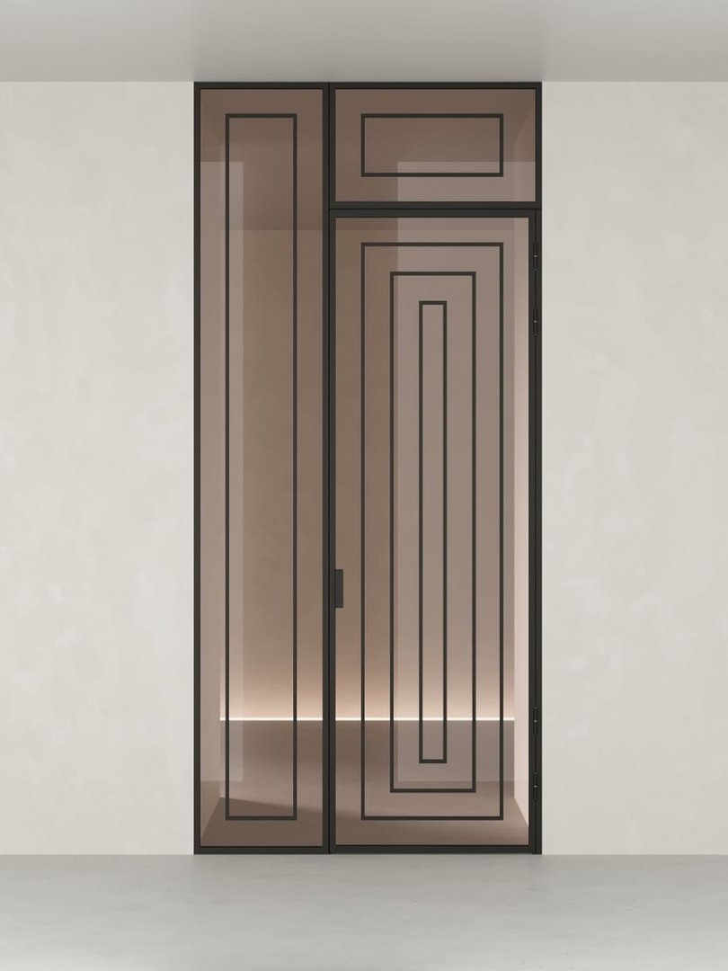 Распашная алюминиевая перегородка HOLZDOORS Minoli MNL19