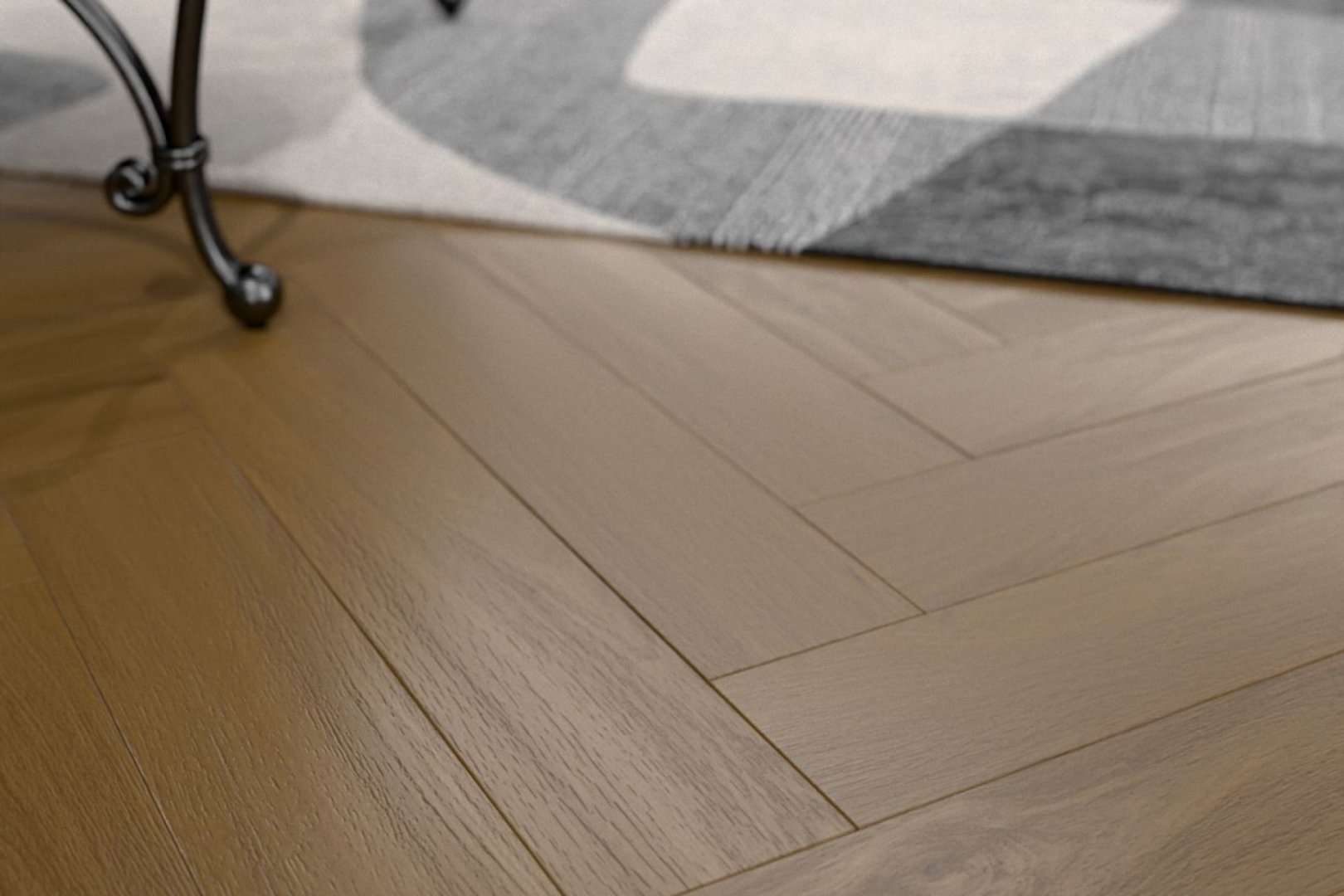 Ламинат Damy Floor Дуб Перинейский Heritage Ёлка 606х101х8 (1,591м2), замок (Uniclic), 4V фаска