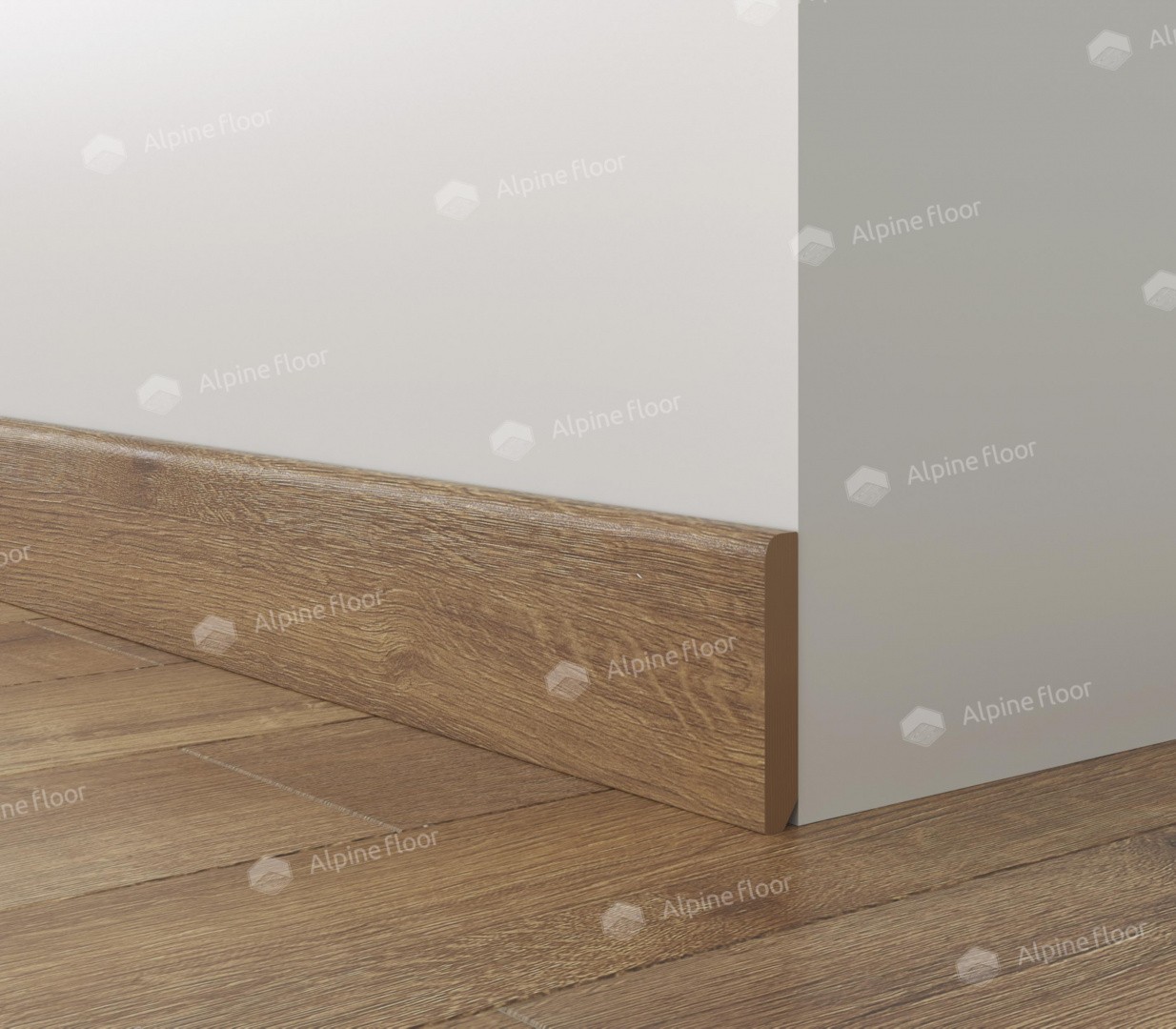 Плинтус ламинированный Alpine Floor SK 13-2 Дуб Роял Parquet Light прямой 2200х80х12,5