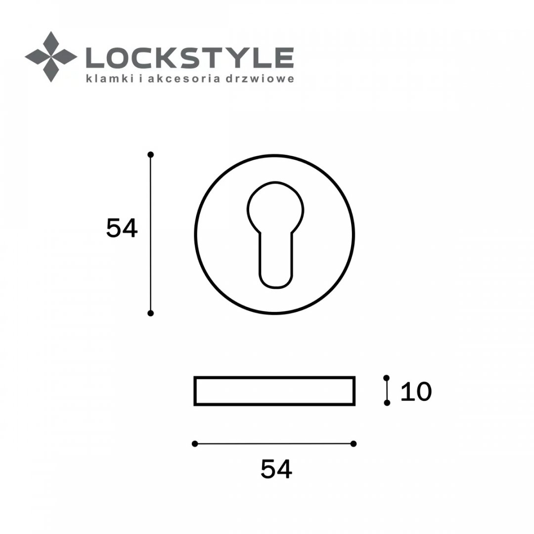 Накладка замка LOCKSTYLE ET ZR на круглой розетке