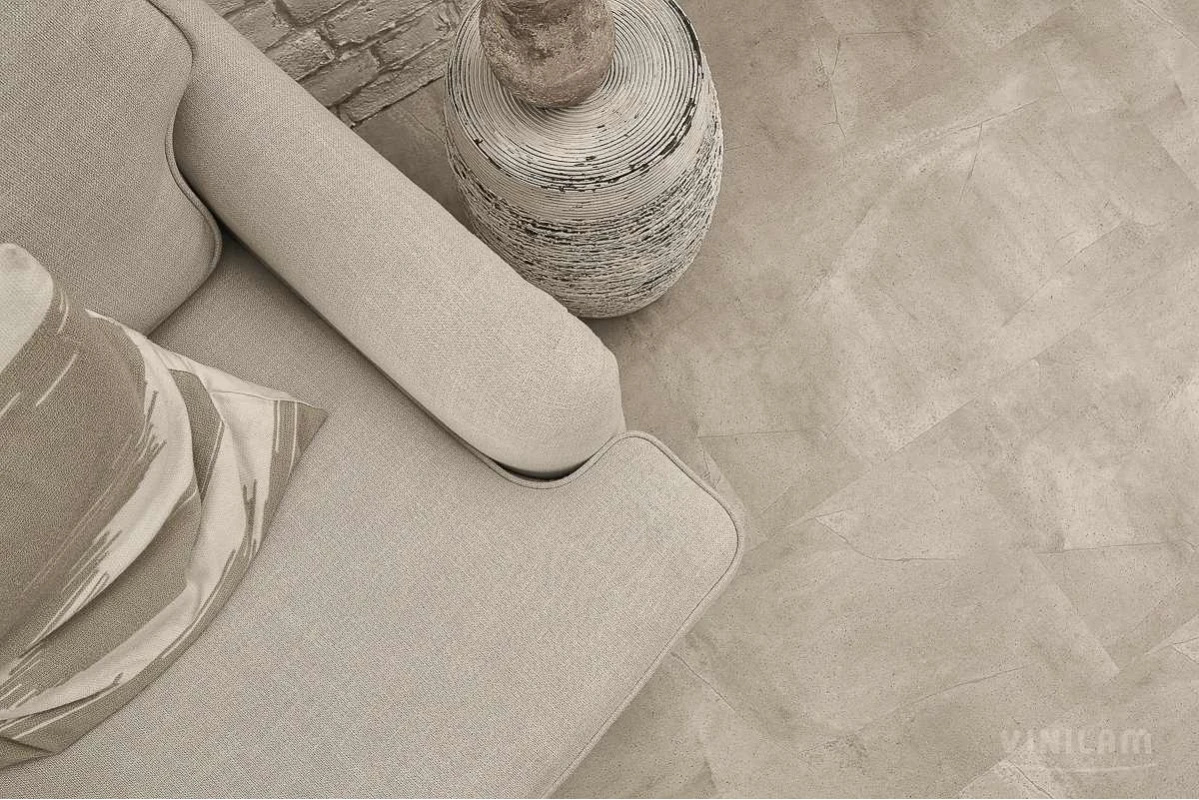 Плитка ПВХ клеевая VINILAM Бетонная смесь Ceramo Stone Glue 950х480х2,5 (4,56м2), 4V микро-фаска