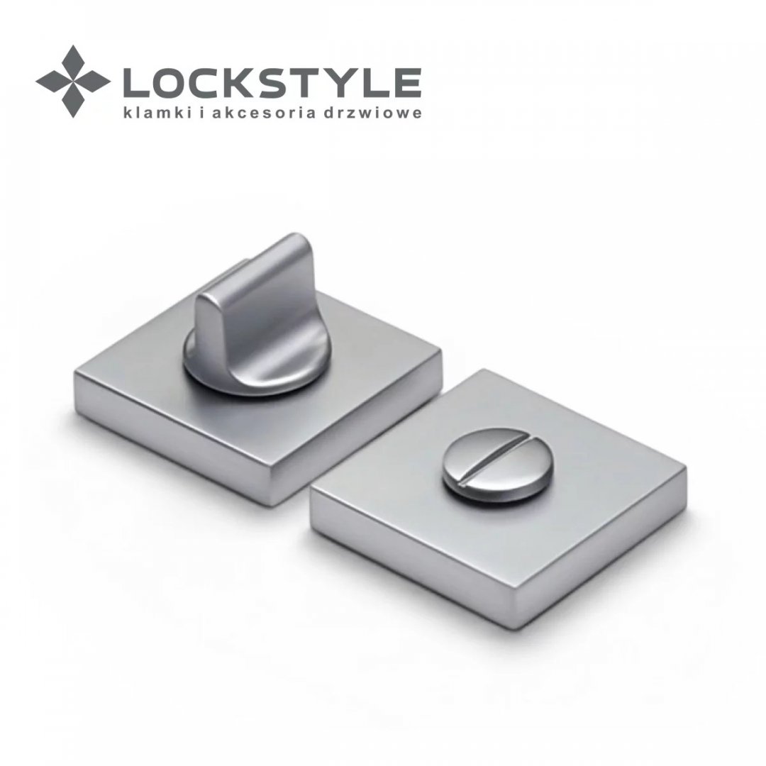 Завертка замка LOCKSTYLE WC SQ на квадратной розетке (хром мат)