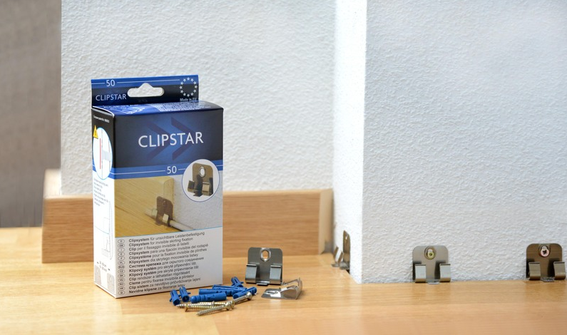 Крепежные клипсы плинтуса Clipstar Металлические с кабель-каналом