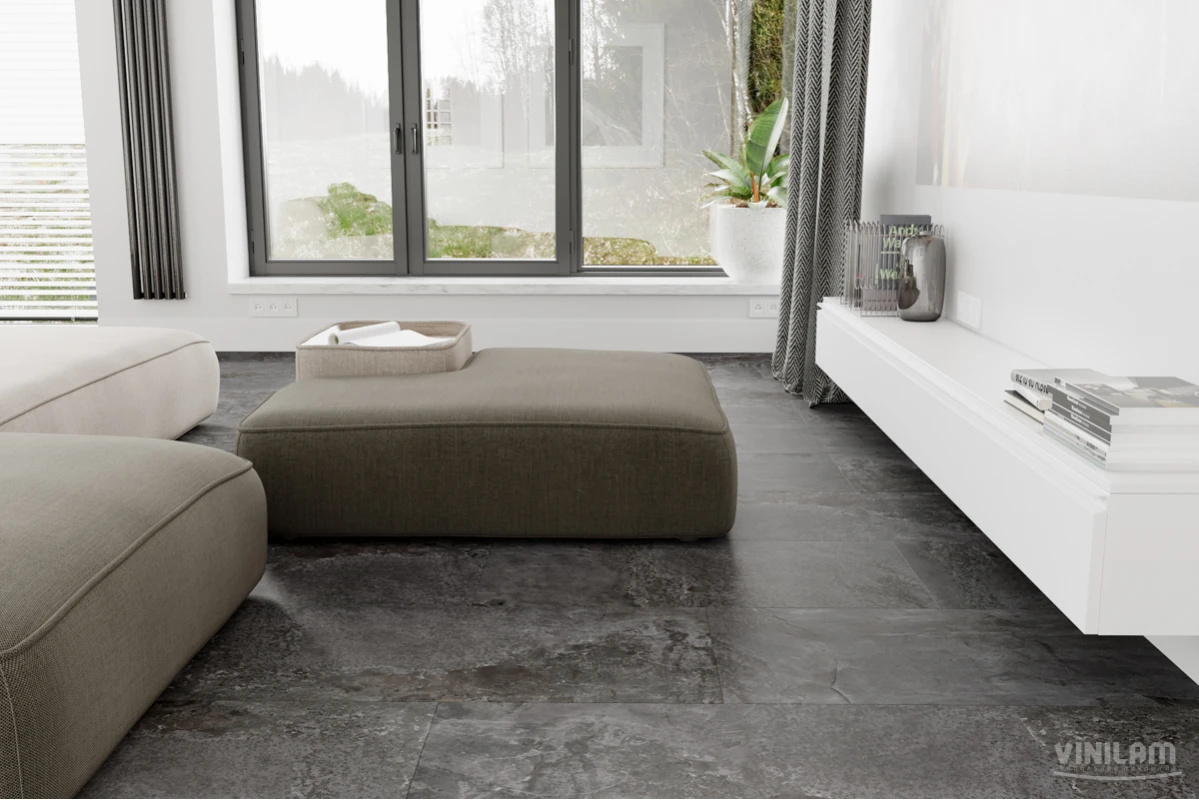 Плитка ПВХ клеевая VINILAM Перуанский Камень Ceramo Stone Glue 950х475х2,5 (4,513м2), 4V микро-фаска