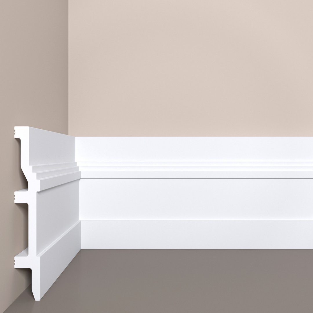 Плинтус дюрополимерный Bello Deco П8 150-22 фигурный 2000х150х22, п/окрас