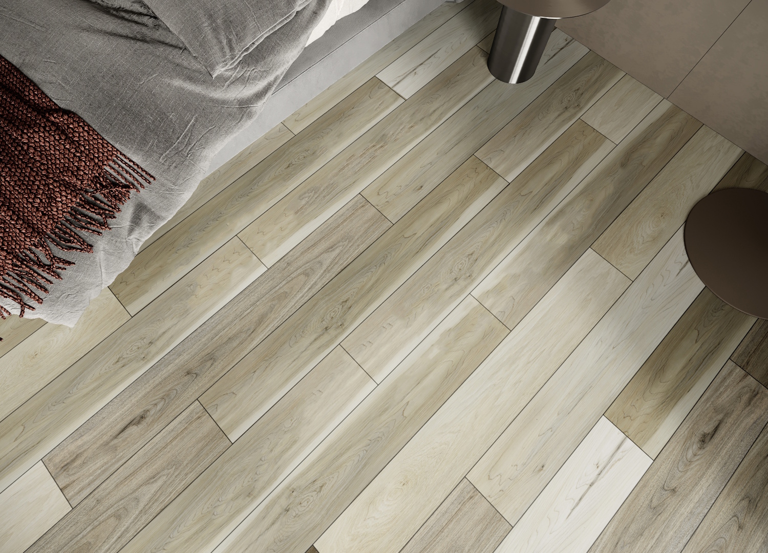 Плитка ПВХ-кварцвинил ART East Клён Онтарио Tile Click 4мм 1220х180х4 (2,635м2), 4V фаска