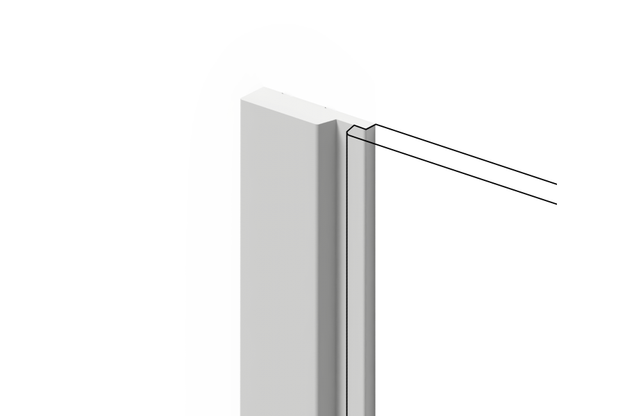 Панель HIWOOD LF124A NP финишный молдинг прямой 2700х42х12, п/окрас