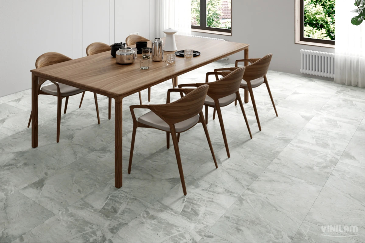 Плитка ПВХ клеевая VINILAM Адриатический Серый Ceramo Stone Glue 950х475х2,5 (4,513м2), 4V микро-фас