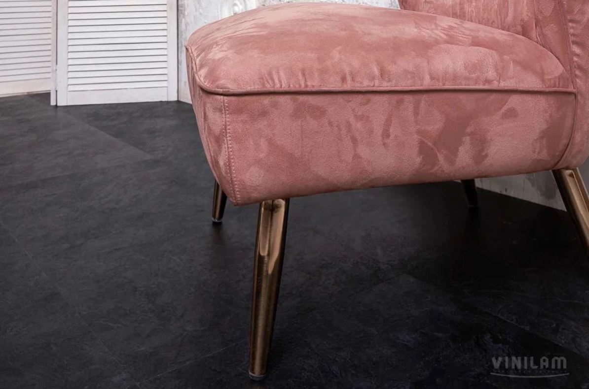 Ламинат SPC замковой VINILAM Сланцевый Черный Ceramo Stone 940х470х8 (2,65м2), с подложкой, 4V микро