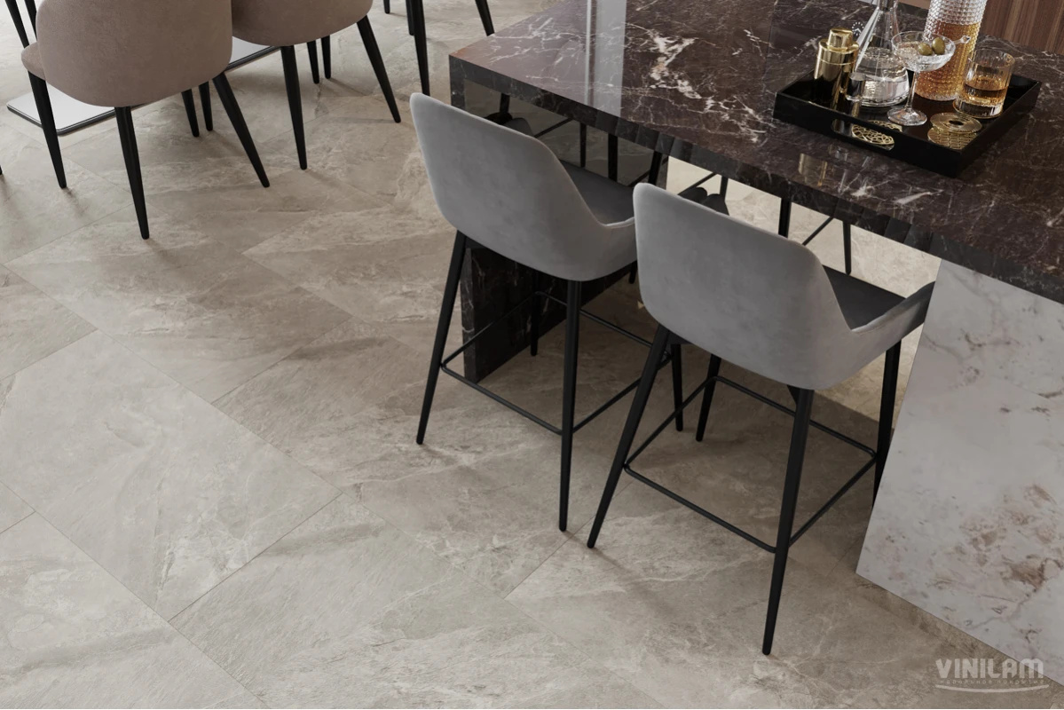 Плитка ПВХ клеевая VINILAM Тосканский Камень Ceramo Stone Glue 950х475х2,5 (4,513м2), 4V микро-фаска