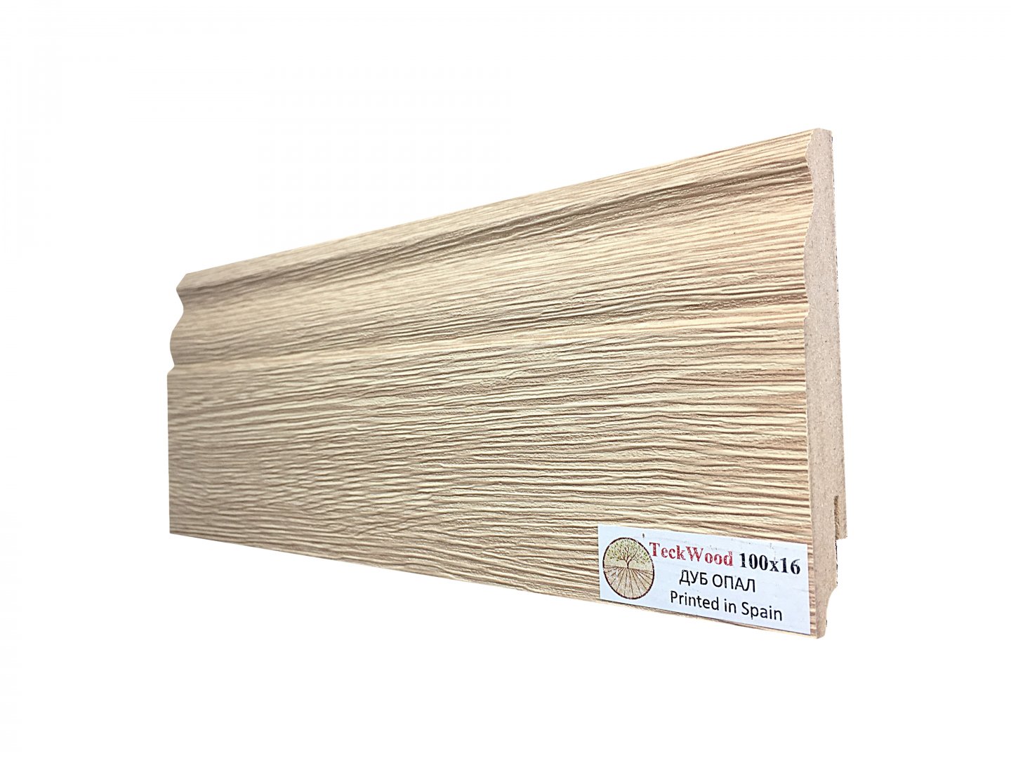 Плинтус ламинированный Teckwood "В цвет" фигурный 2150х100х16