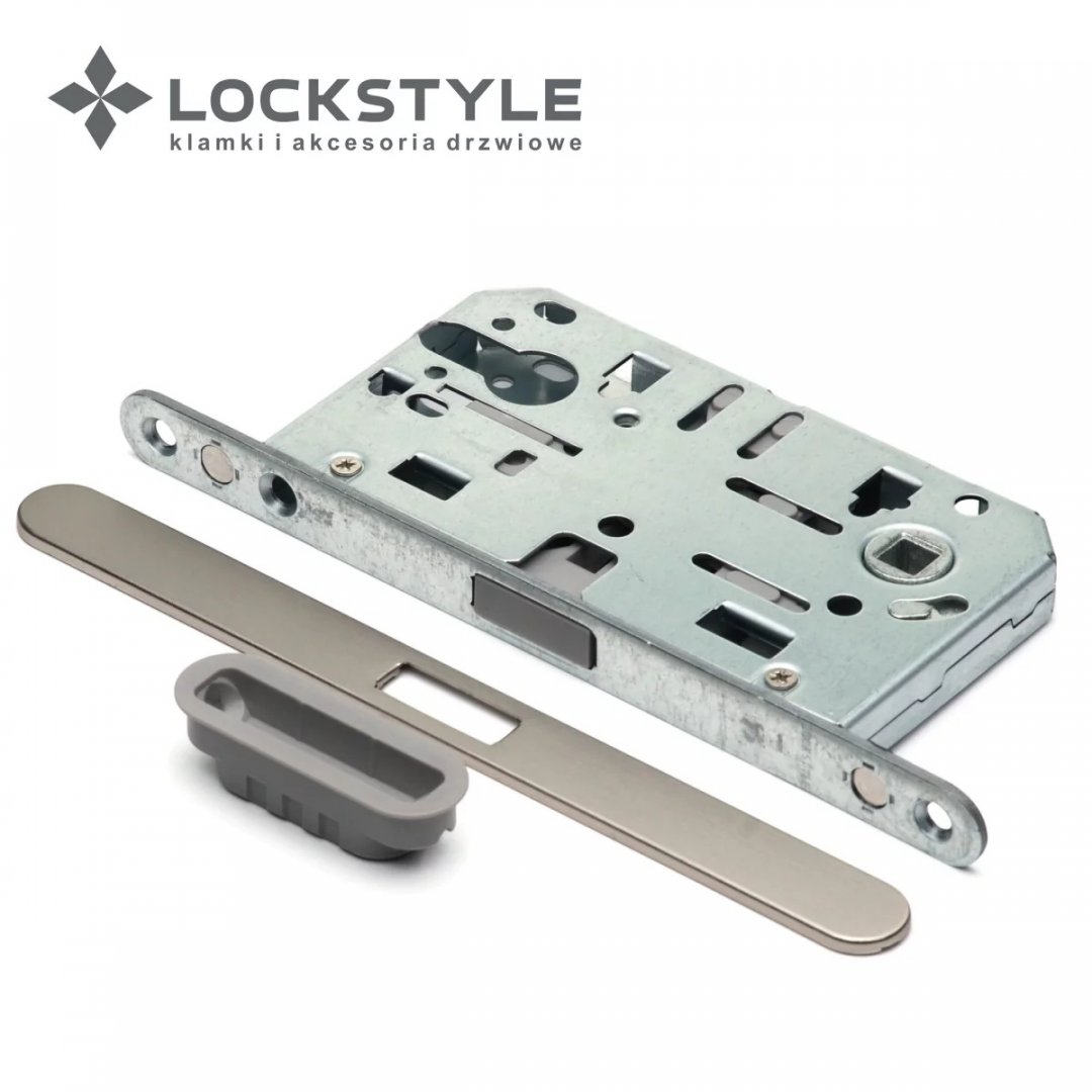 Замок под ключевой цилиндр с магнит-язычком LOCKSTYLE М412C с лицевой планкой (тип AGB) (с ответной