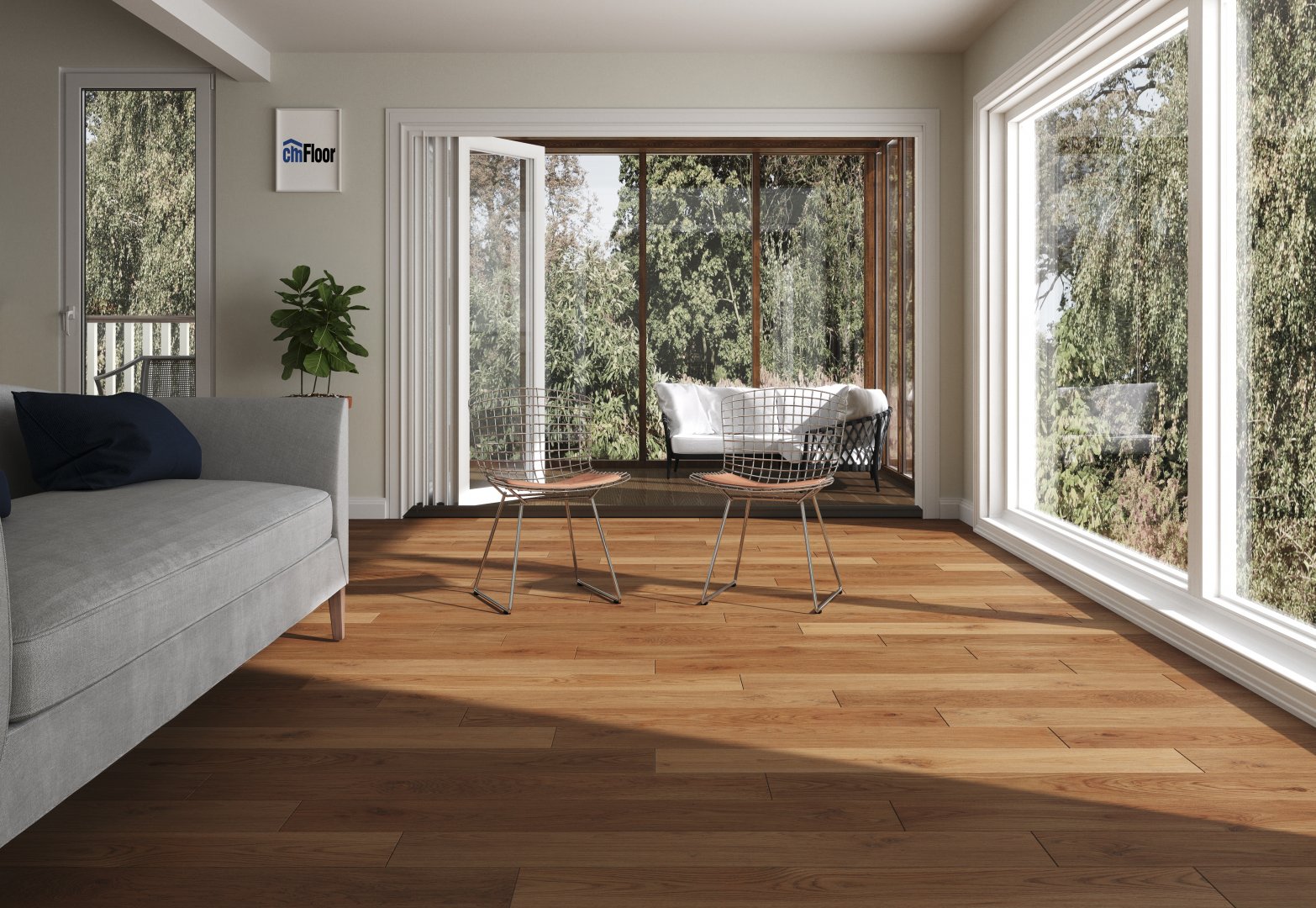 Ламинат SPC замковой CM Floor Дуб Умео 16 ScandiWood 1220х180х5 (1,75м2), с подложкой, 4V фаска