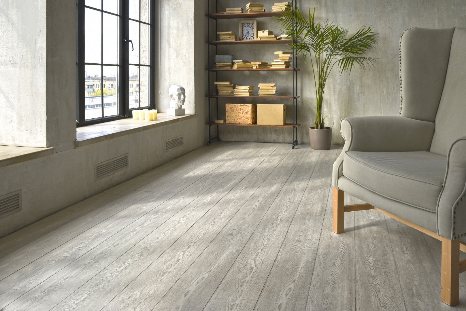 Ламинат SPC замковой Alpine Floor Голубой Лес Intense 1220х183х6 (2,23м2), с подложкой, 4V фаска