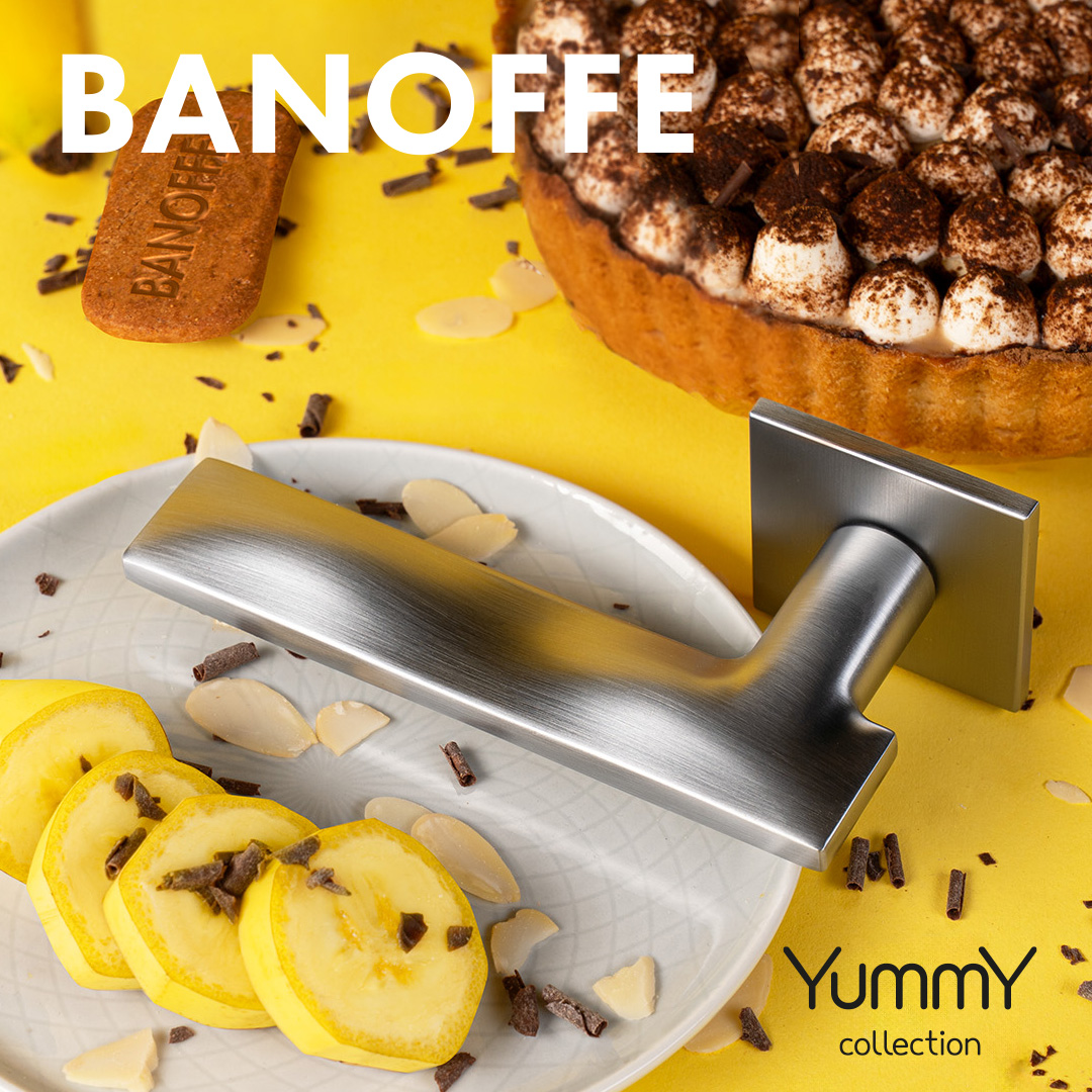 Ручка дверная Armadillo BANOFFE Yummy на квадратной розетке