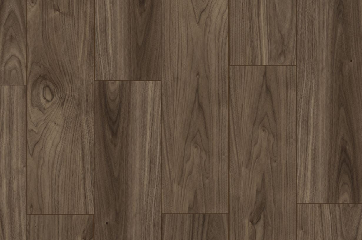 Плитка ПВХ клеевая Damy Floor Орех Американский Family  1227х187х2,5 (4,13м2), 4V фаска