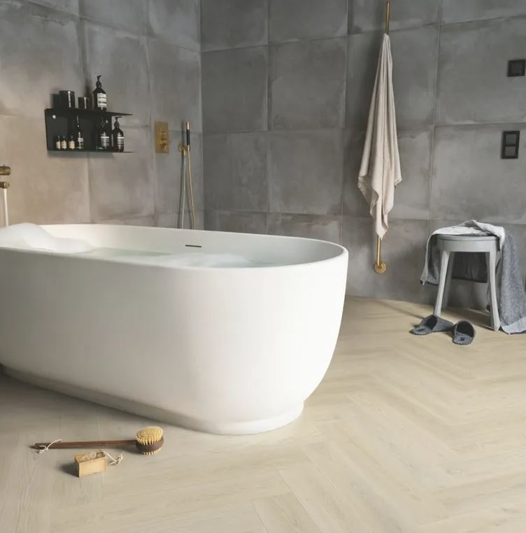 Плитка ПВХ замковая PERGO Норвежский Дуб Светлый Елочка Vorma Pad Pro 630х126х5 (0,794м2), 4V фаска
