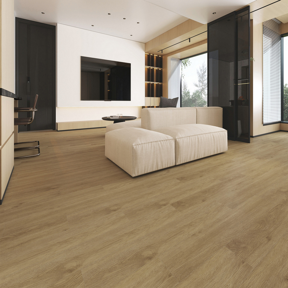 Плитка ПВХ-кварцвинил STRONG STEP Миндаль Comfort 1220х181х4,2 (2,208м2), 4V фаска