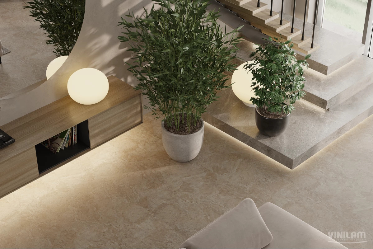 Плитка ПВХ клеевая VINILAM Аравийский Камень Ceramo Stone Glue 950х480х2,5 (4,56м2), 4V микро-фаска