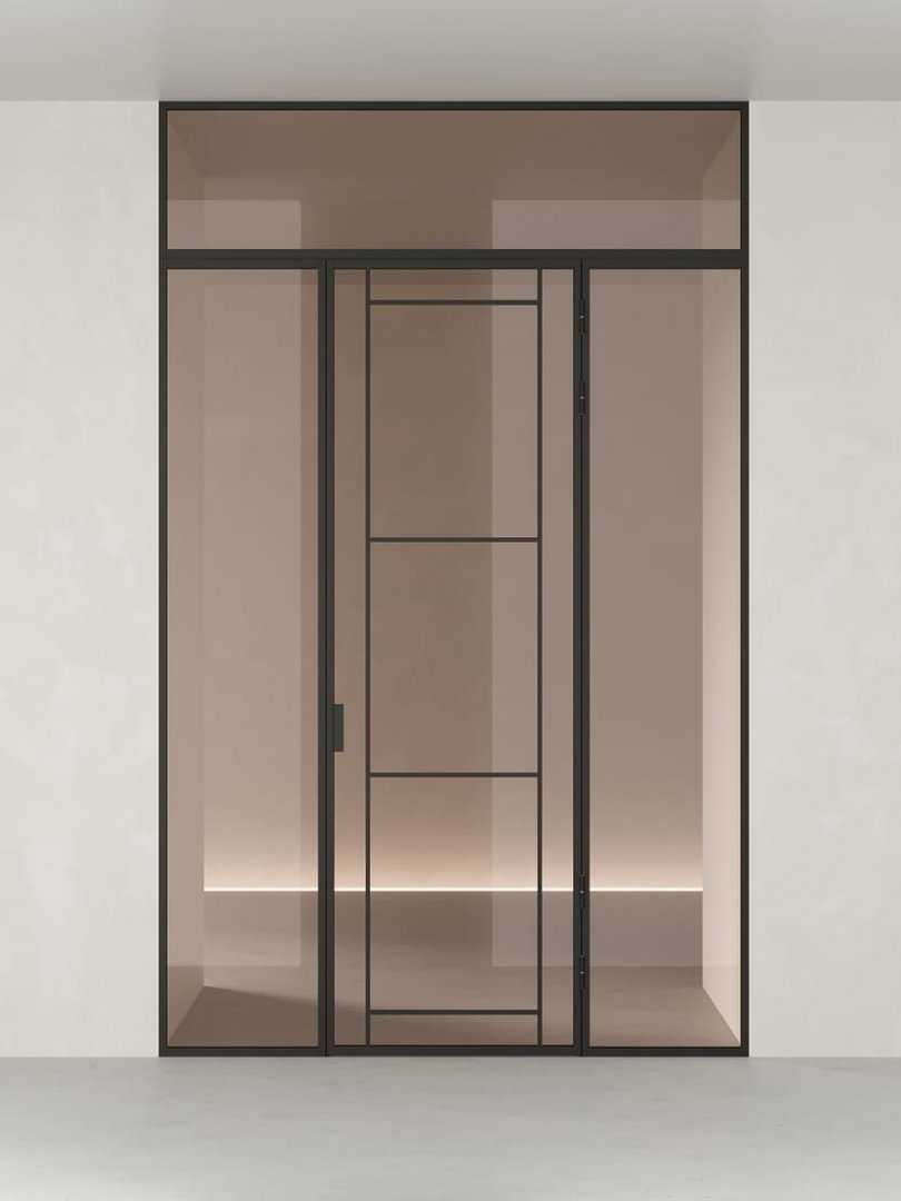 Распашная алюминиевая перегородка HOLZDOORS Minoli MNL17