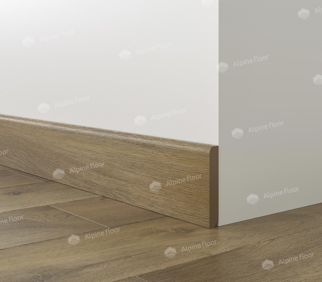 Плинтус ламинированный Alpine Floor SK 13-7 Дуб Насыщенный Parquet Light прямой 2200х80х12,5