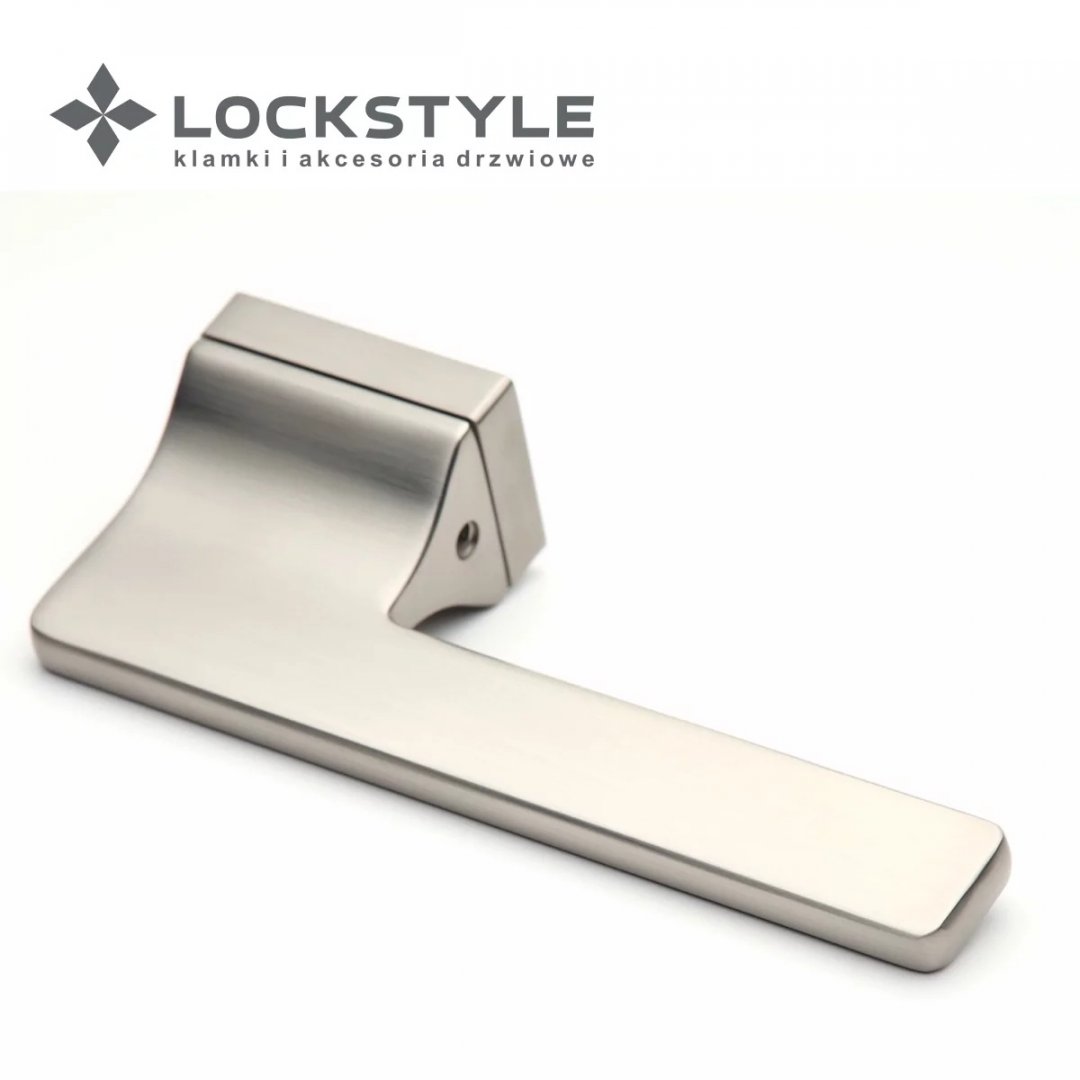 Ручка дверная LOCKSTYLE Topaz MPR на прямоугольной розетке (никель мат)