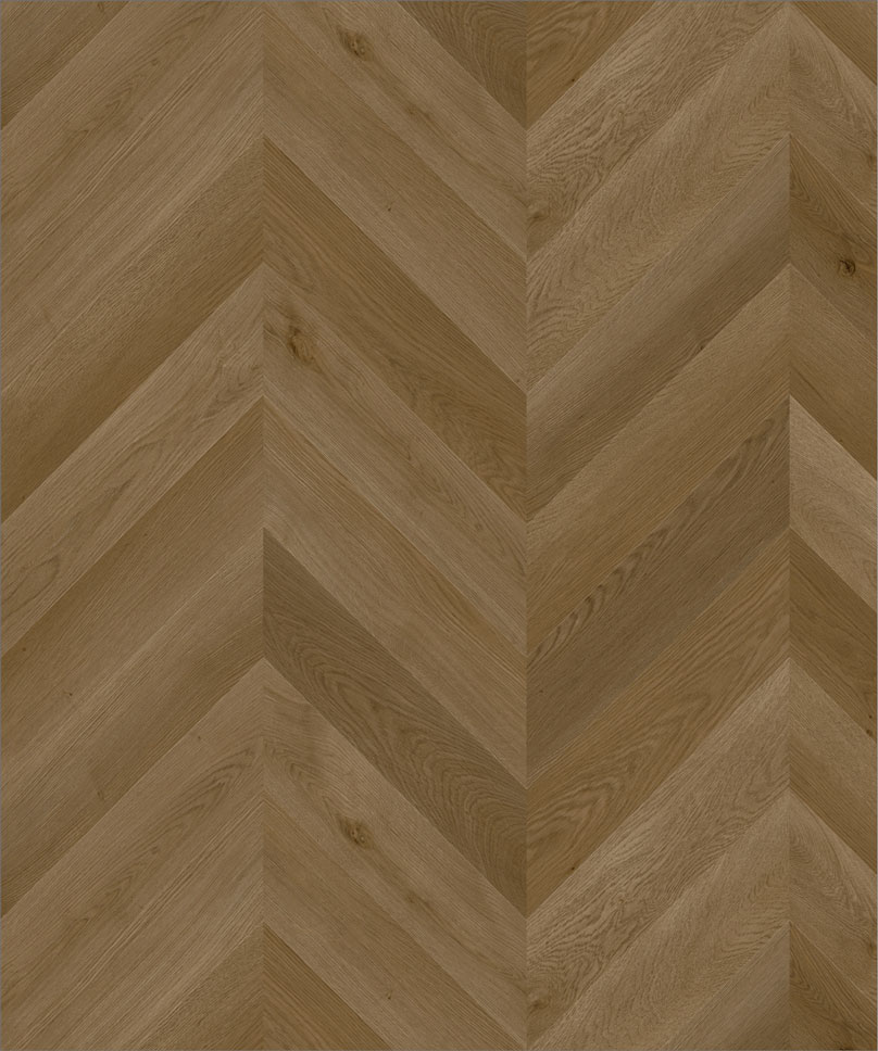 Плитка ПВХ-кварцвинил STRONG STEP Какао CHEVRON Франц. елочка 610х125х5 (1,22м2), 4V фаска