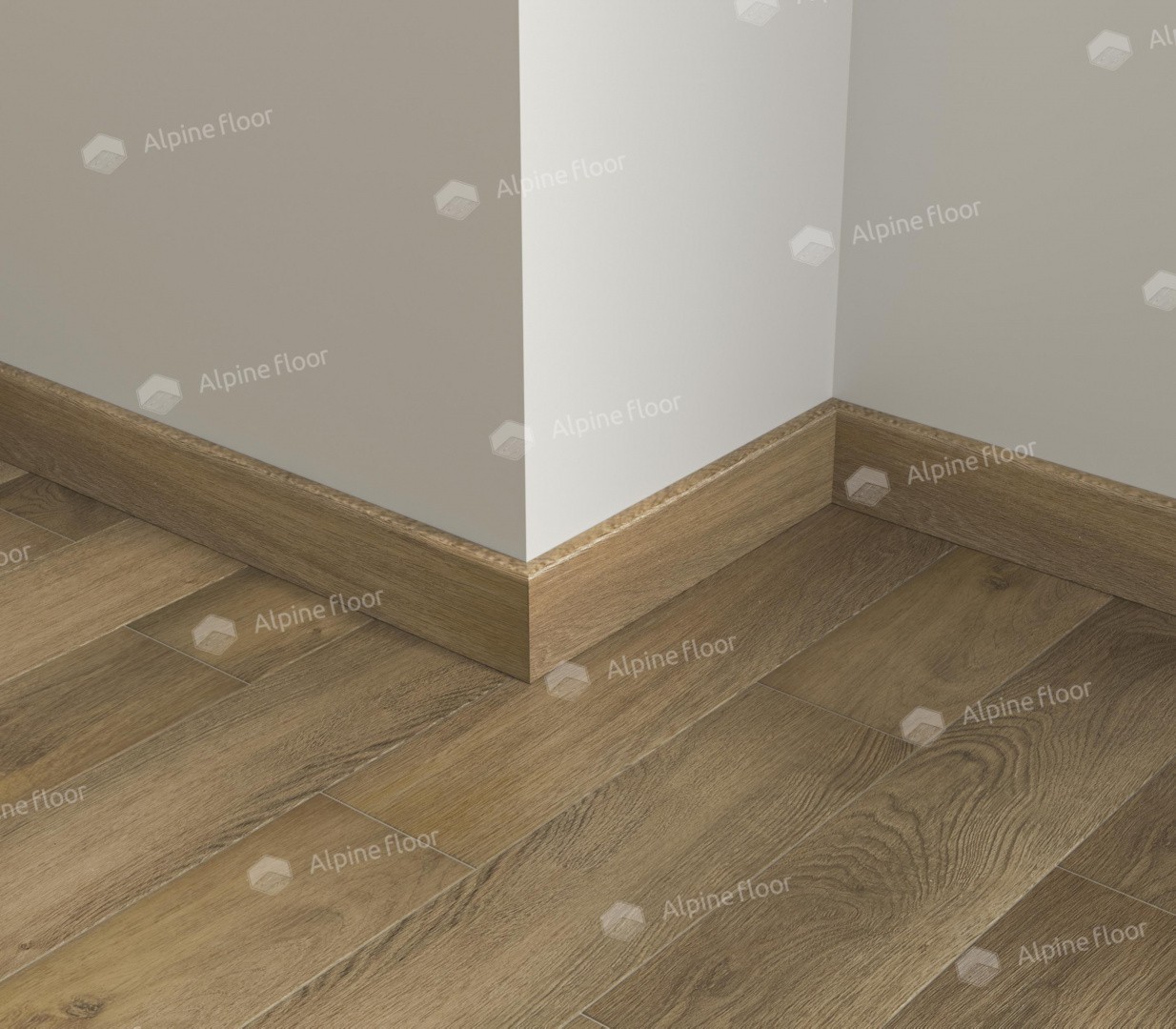 Плинтус ламинированный Alpine Floor SK 13-7 Дуб Насыщенный Parquet Light прямой 2200х80х12,5