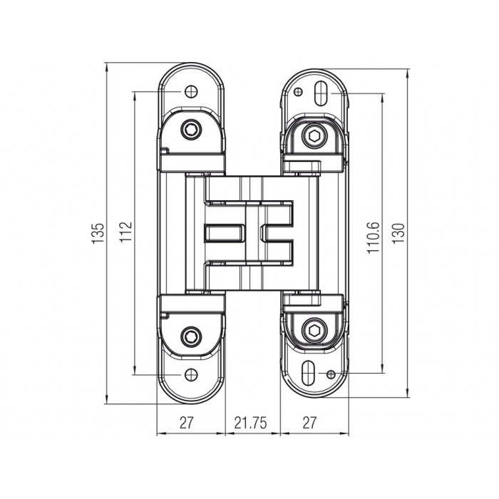 Петля дверная скрытая Krona-Koblenz K2760