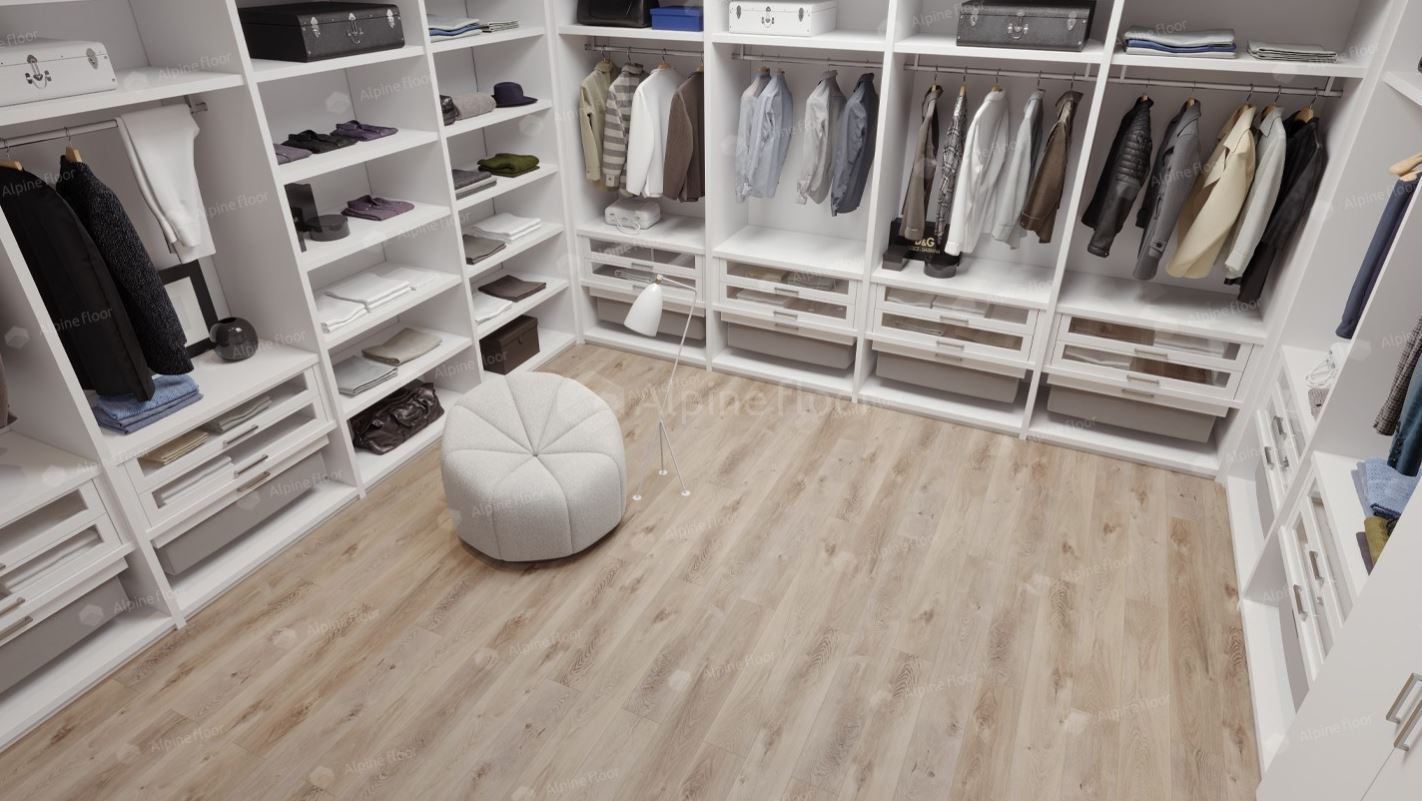 Плитка ПВХ замковая Alpine Floor Дуб Фантазия ABA ECO 7-1 Premium XL 1524х180х8 (2,195м2), с подложк